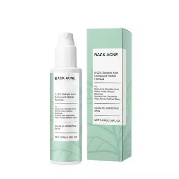 Спрей для ухода за кожей спины Разглаживающий, Осветляющий, Сужающий поры и Мягкий спрей для ухода за кожей, склонной к акне 100 мл One Size