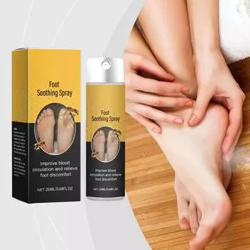 Спрей для ухода за ногами и успокаивающий спрей Мягко увлажняет и ухаживает за кожей ног, массирует подошву стопы, устраняя дискомфорт 20 мл One Size