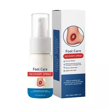Спрей для ухода за ногами сохраняет кожу мягкой и свежей и уменьшает отечность, спрей для здорового ухода за ногами 20 мл One Size