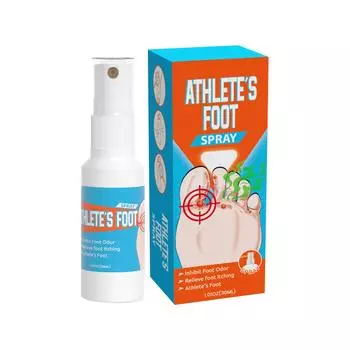 Спрей для ухода за ногами Зуд Потоотделение Шелушение и волдыри Спрей для ног от грибка снимает зуд от грибка стопы Стерилизует30 мл