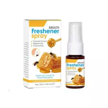 Спрей для ухода за полостью рта Спрей для полости рта с прополисом Пятна и зубной камень Отбеливание зубов и улучшение дыхания Спрей, 25 мл One Size белый