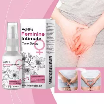 Спрей для ухода за женским телом для зуда в интимной зоне, уменьшения запаха, для ухода за интимной зоной с чувствительной кожей, 20 мл One Size белый