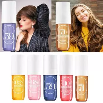 Спрей для волос и тела для женщин, продолжительный фруктовый спрей для тела, самый одаренный, аромат для тела, увлажнение кожи, 90 мл, 5 шт. One Size