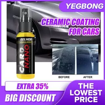 Спрей-керамическое автомобильное покрытие, герметик, репеллент, нано-стекло, полировка, кристаллическое жидкое гидрофобное покрытие, покрытие для ухода за краской 30ml