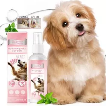 Спрей останавливает жевание, а нежевательный спрей для собак защищает мебель, не вызывая раздражения, 100 мл One Size розовый