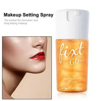 Спрей освежает тон кожи, равномерно покрывает перламутровый бронзатор, жидкий спрей-хайлайтер 4