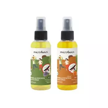 Спрей от комаров Phutawan Citronella Fitz Fitz, без ДИТ, изготовлен из органического масла цитронеллы 100 ml.