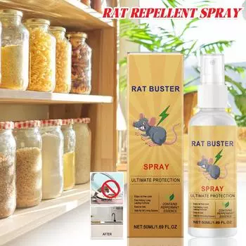Спрей от крыс на растительной основе Мощный спрей от грызунов, 50 мл One Size