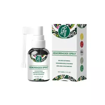 Спрей от сломанного геморроя Устраняет геморрой Уход за телом и противозудное средство Успокаивает отек Спрей от геморроя Анальный успокаивающий спрей 30 мл One Size
