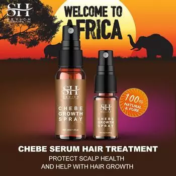 Спрей от выпадения волос Chebe Sevich Traction Порошок Chebe Эфирное масло Africa Crazy Hair Growth Products Уход за волосами 10ml коричневый