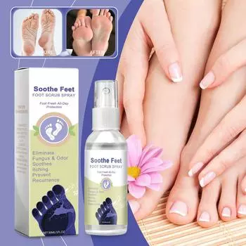 Спрей от запаха ногАнтибактериальный дезодорант-порошокПротив зуда и запаха пота Жидкость для ног спортсменов Противогрибковая обувь Носки Уход за ногами