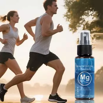 Спрей с магнием 60 мл, масло магния, для ног, тела, кожи, сна, беспокойства, расслабления мышц, натуральный спрей с магниевым маслом местного применения One Size