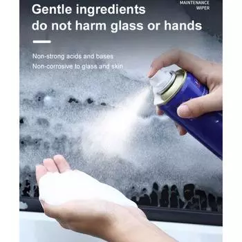 (Спрей) Спрей для удаления масляной пленки с лобового стекла автомобиля, сильный дезинфицирующий раствор Cuci Minyak Cermin besar kereta синий
