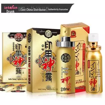 Спрей-замедлитель с маслом древнеиндийского бога и влажные салфетки для мужчин Single Wet Wipe