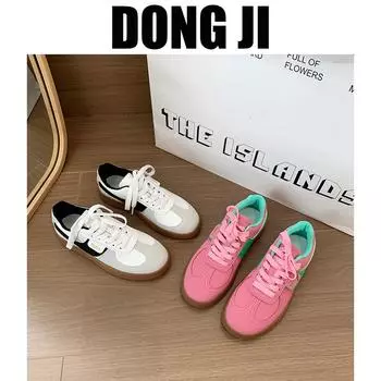 Spring 2024 new German training shoes thick baseplate shoes women s comfortable and versatile height increase retro Maillard sports tide 35