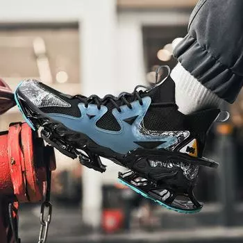 Spring 2024 new men s shoes blade sole casual trendy large size fly-woven mesh breathable Guochao sports shoes 39