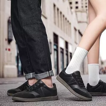 Spring 2024 Summer New Breathable Soft Sole Lightweight Leather Surface Trendy Versatile Men s Shoes Little White Shoes Sports Niche Board Shoes 36