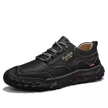 Spring 2025 New Doudou Shoes Men s Large Size Casual Leather Shoes Soft Leather Men s Shoes Versatile Soft Sole Driving Shoes Breathable 38
