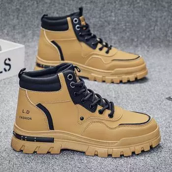 Spring 2025 new high-top men s Martin boots trendy men s shoes tooling boots British style platform shoes men 39