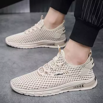 Spring 2025 new men s shoes fashion trend versatile mesh shoes breathable mesh shoes men s sports and leisure shoes 39