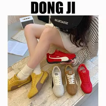 Spring 2025 new retro lightweight soft-soled casual sports training shoes women s flat-soled low-top Forrest Gump board shoes 35 верблюд