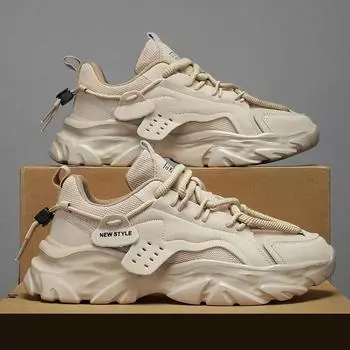 Spring and Autumn 2024 New Men s Breathable Leisure Sports Shoes Wear resistant and Comfortable Outdoor Running Shoes sneakers 39 белый