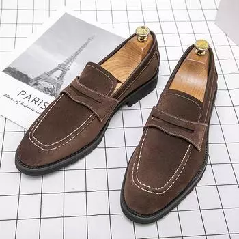 Spring and Autumn 2025 new men s business large size leather shoes Korean version fashion trend blue leather shoes 38