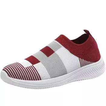 Spring and autumn breathable women s casual shoes Lightweight non-slip women s walking sneakers flat comfortable large size36-43 36