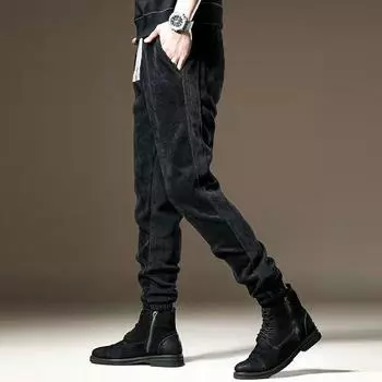 Spring and Autumn Casual Pants Men s Slim-fit Leggings Corduroy Leggings Pants Men XXXXXL
