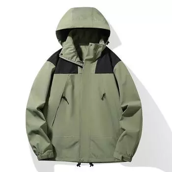 Spring and Autumn Couple s Color Matching Outdoor Sports Thin Single-layer Jacket Windproof Breathable Mountaineering Jacket Jacket XS