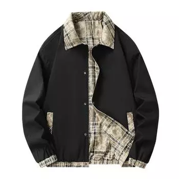 Spring and Autumn Double Sided Men s Jacket Men s Casual Jacket XXXXL белый