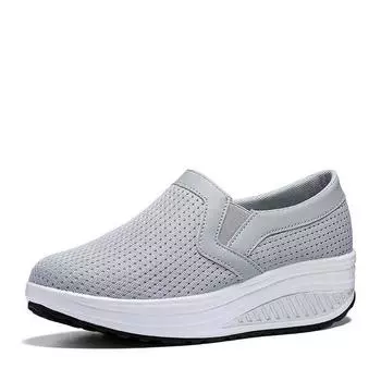 Spring and Autumn Fashion Mesh Women s Casual Shoes Loafers All-match Casual Breathable Female Platform Flat Shoes 5