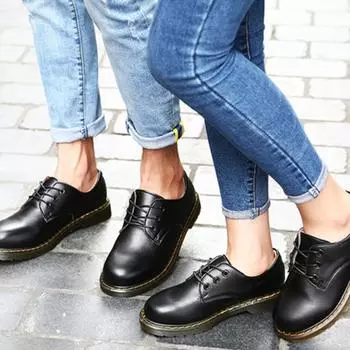 Spring and Autumn Fashion New Business Lace-up Comfortable Round Toe Low Heel Solid Color Men s Leather Shoes 35