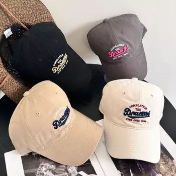 Spring and Autumn Fashion Personality Trend Alphabet Casual Versatile Shade Cap 2025 New Soft Top Baseball Cap Children M56-58cm чёрный