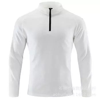 Spring and Autumn Half Zipper Boy Long Sleeve T-shirt Men Outdoor Sports and Casual Top Men M