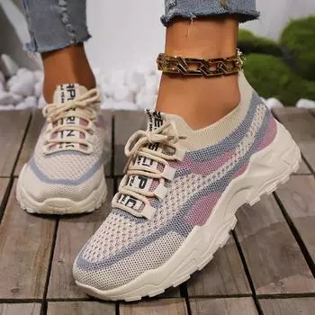 Spring and Autumn High-quality Women s Shoes Fashionable Round Toe Color Matching Low-top Comfortable Women s Vulcanized Shoes 35 светло-серый