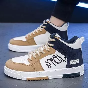 Весенне-осенние высокие туфли для студентов, трендовые универсальные маленькие белые туфли на толстой подошве, спортивные повседневные туфли для досок, модная обувь 39