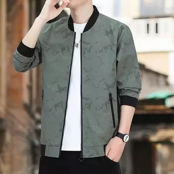 Spring and Autumn Jacket Fashion New Men s Casual Handsome Versatile Baseball Top Men s Clothing M