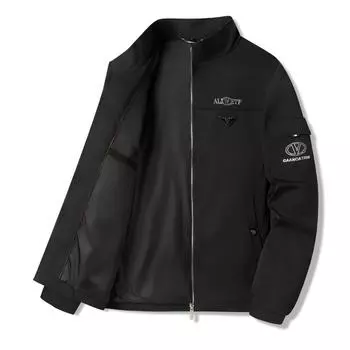 Spring and Autumn Jacket Jacket Men s Casual Korean Version Light Mature Style Business Spring and Autumn Top M чёрный