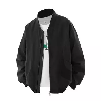 Spring and Autumn Jacket Men s Jacket Stand Collar Business Casual Thin Double Layer Boat Jacket Men s Gown M