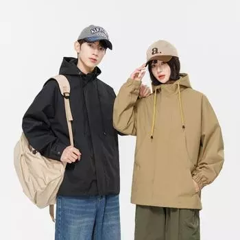 Spring and Autumn Jacket Spring and Autumn Jacket Outdoor Men s Casual Wide M чёрный