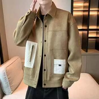 Весенние и осенние куртки для молодых и мужчин среднего возраста. Тонкие куртки с воротником-стойкой. Мужская бейсбольная форма больших размеров. M