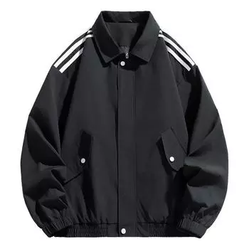 Весенне-осенняя мужская куртка с лацканами Three Bars Loose Корейская версия Повседневная куртка Loose M