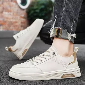 Spring and autumn leather low-top foot cover lazy board shoes casual flat single shoes men s new four-season retro trendy shoes 39
