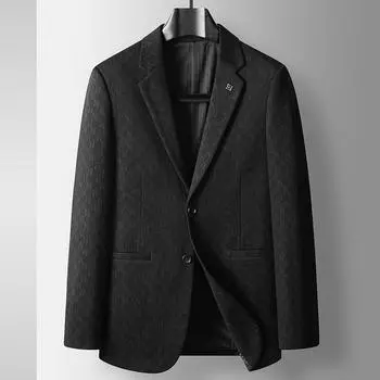 Весна и осень Легкий роскошный деловой однобортный пиджак для среднего и молодого возраста в корейском стиле 170 чёрный