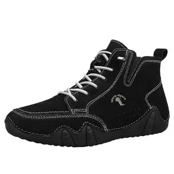 Spring and autumn men s casual sports shoes new designer fashion leather flat large size men s shoes walking work shoes 39