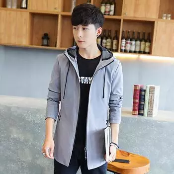 Весенне-осенняя мужская одежда, Универсальная, Красивая, Мужские куртки средней длины, Трендовые, Модные, Красивые, Универсальные топы, Мужские куртки M