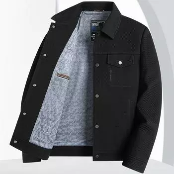 Весенне-осенняя мужская рабочая куртка Air Layer с лацканами, тонкая молодежная приталенная универсальная модная куртка M