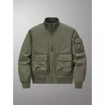 Весенне-осенняя мужская куртка для горного кемпинга среднего возраста, функциональная, новая, верхняя одежда с воротником-стойкой, куртка с длинными рукавами M серый