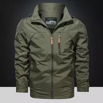 Spring and Autumn Men s Quick-Drying Jacket Hooded Windbreaker Outdoor Loose Breathable Casual Top Jacket Thin M чёрный